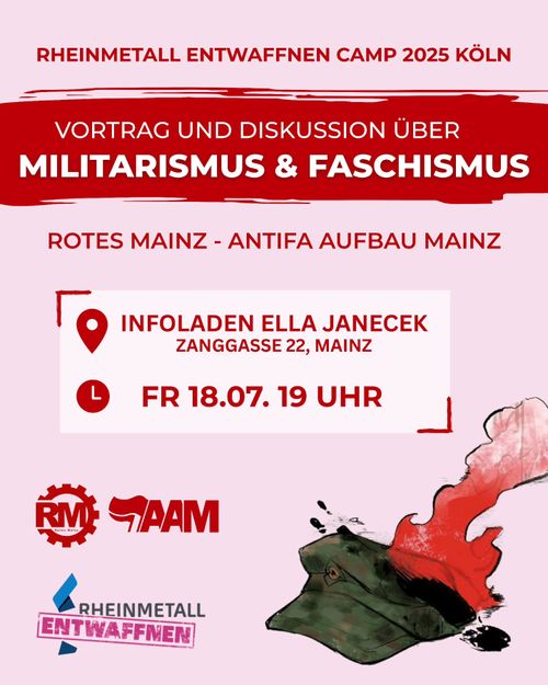 Rheinmetall Entwaffnen - Vortrag und Diskussion über Militarismus & Faschismus