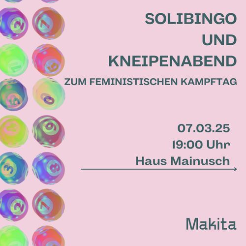 SOLI-BINGO UND KNEIPENABEND ZUM FEMINISTISCHEN KAMPFTAG