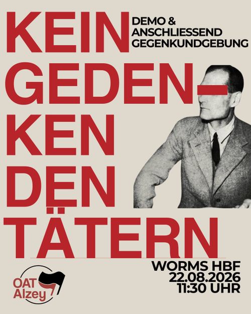 Kein Gedenken den Tätern