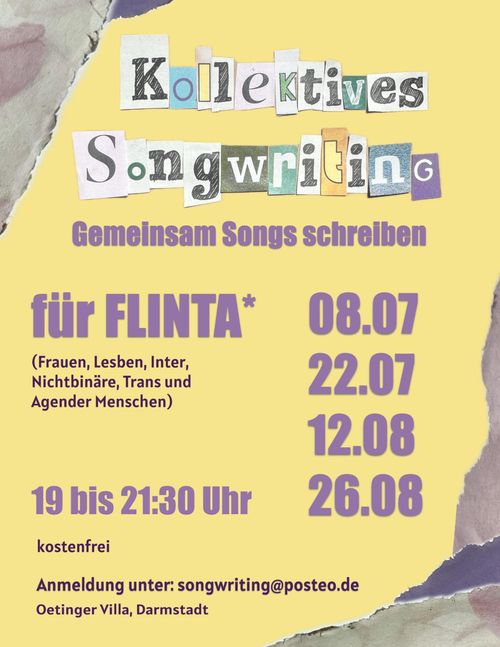 KOLLEKTIVES SONGWRITING FÜR FLINTA*