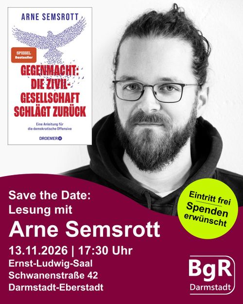 Save the Date: Lesung mit Arne Semsrott