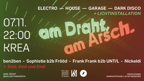 Am Draht. Am Arsch.