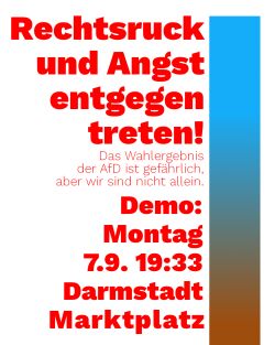 Rechtsruck und ANgst entgegentreten!